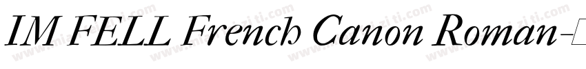 IM FELL French Canon Roman字体转换